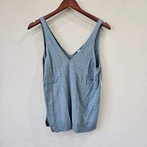 Athleta Womens Daydream Sweater Sleep Tank Medium Green Knit Camisole Athleisure